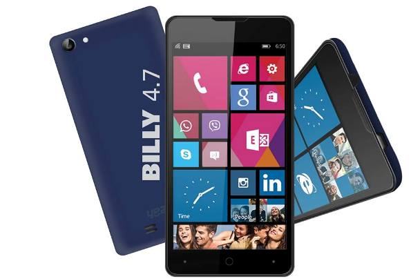 Le modèle YEZZ Billy 4.7 est disponible avec Windows Phone