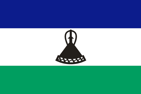 Le drapeau national du Lesotho