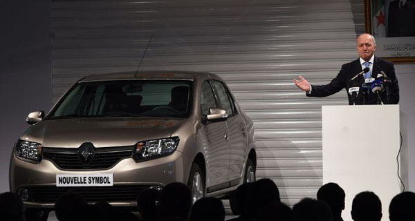 la nouvelle Renault Symbol présenté par Laurent Fabius en Algérie