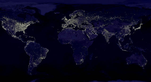 600 millions d'Africains ne disposent pas d'électricité - Photo satellite de l'Afrique