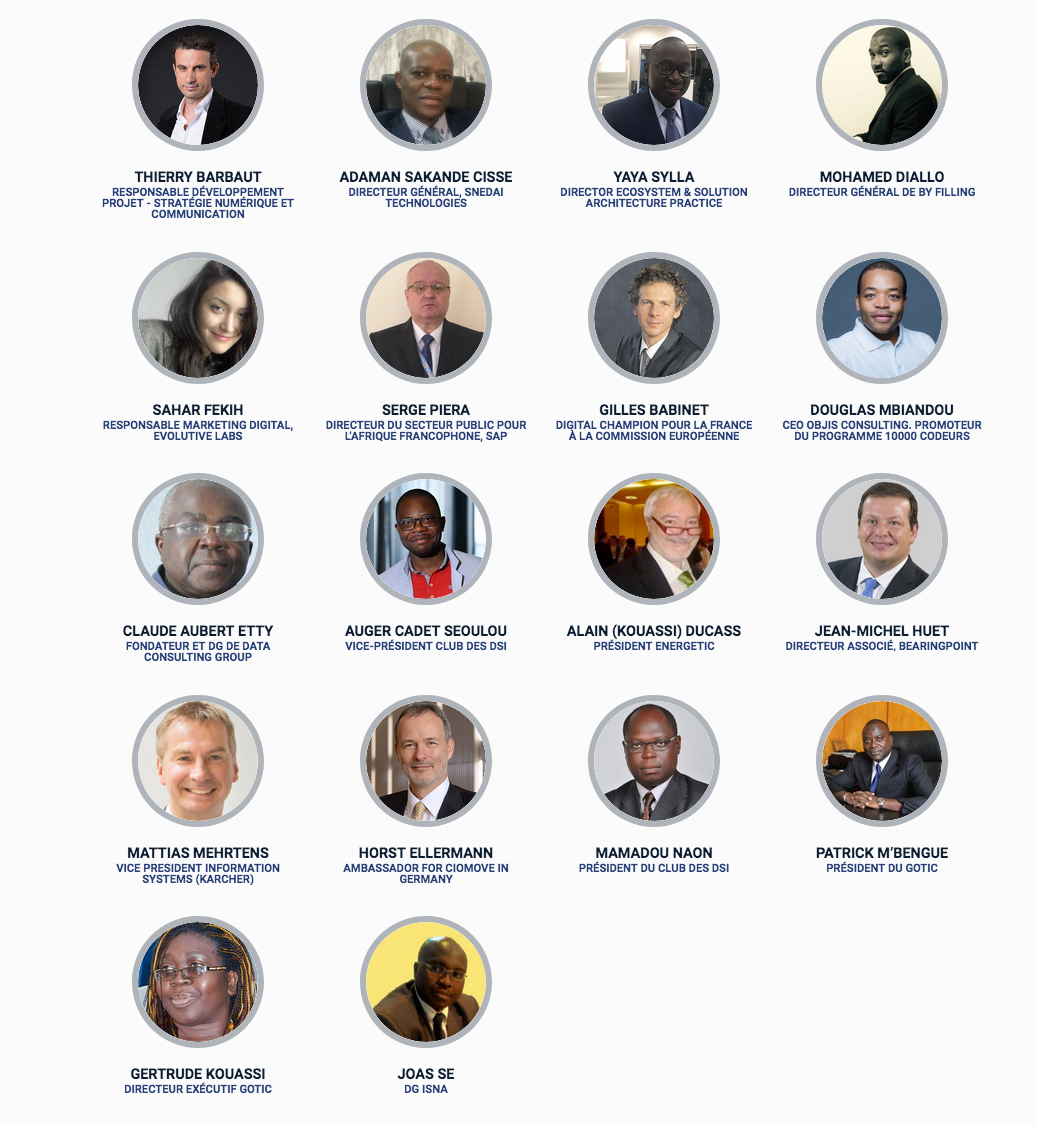 Les speakers de l'Africa Digital Week